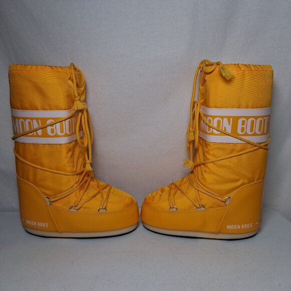 Moon Boot Boots Icon Nylon Yellow EU 35/38 Men US 3.5-6 Women US 4.5-7 - Picture 4 of 16